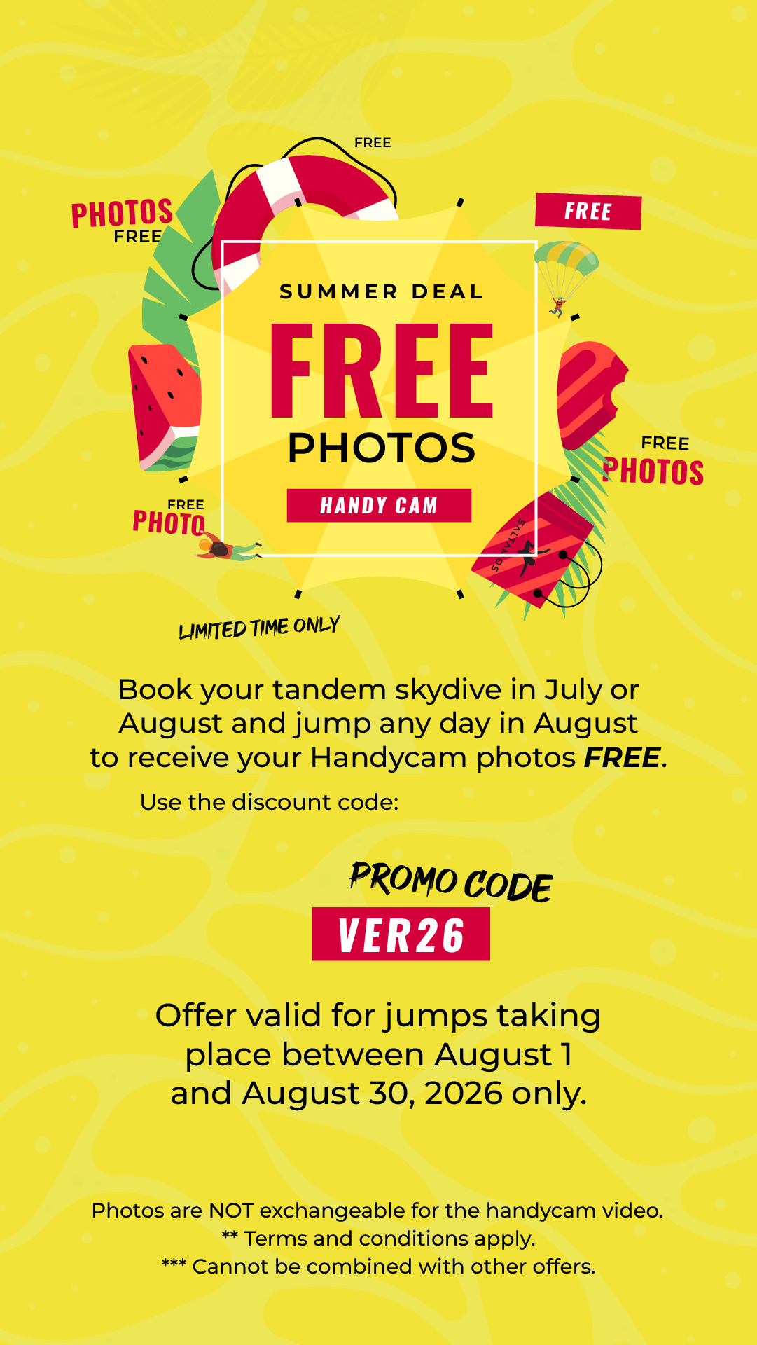 Skydiving Center in Barcelona | Saltamos Village 4 Promo verano - Movil - ENG